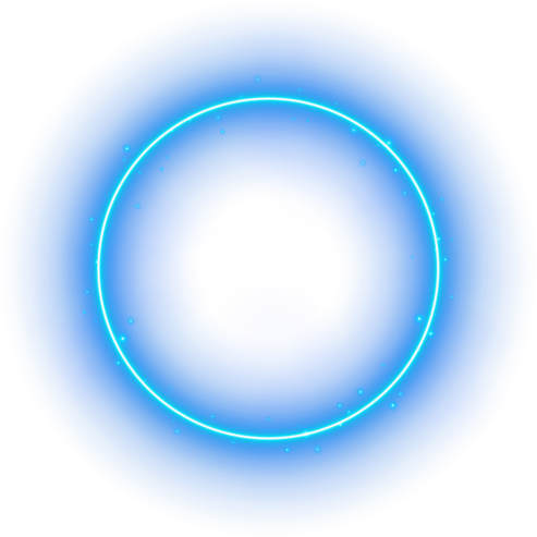 Blue Neon Circle