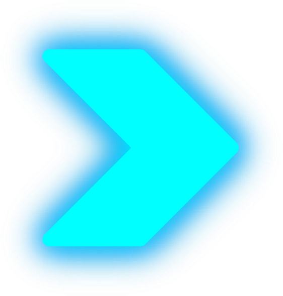 Blue Neon Arrow Decoration