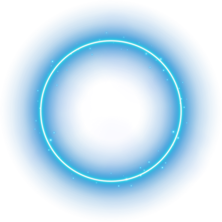 Blue Neon Circle