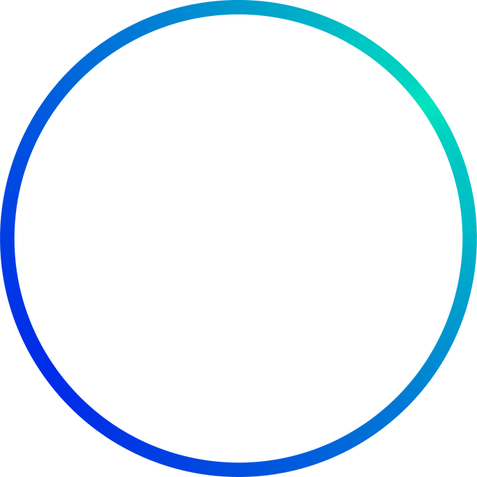 Circle blue gradient frame